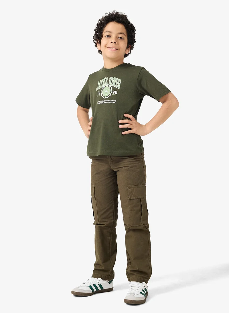 جاك وجونز جونيور تيشيرت جى جى ماكو برقبة دائرية للأطفال